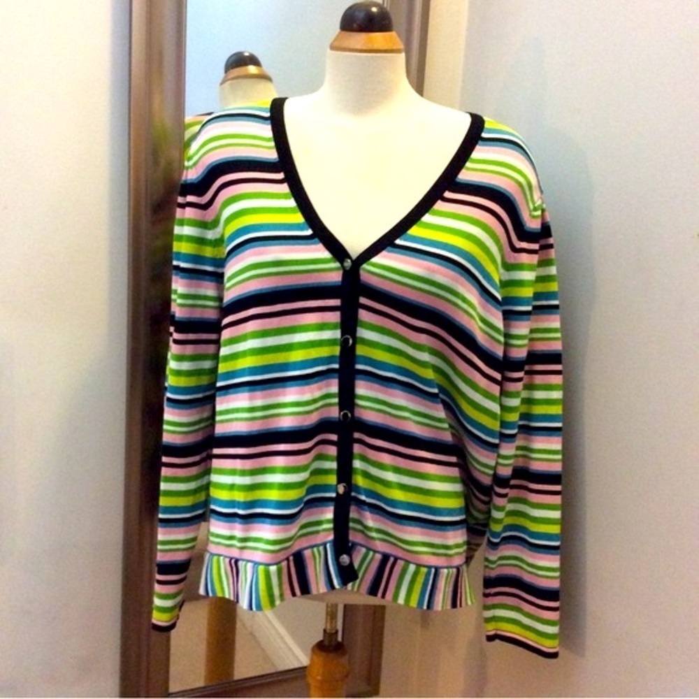 Belldini Las Angelos striped cardigan size 2XL.